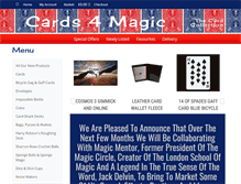 Tablet Screenshot of cards4magic.co.uk